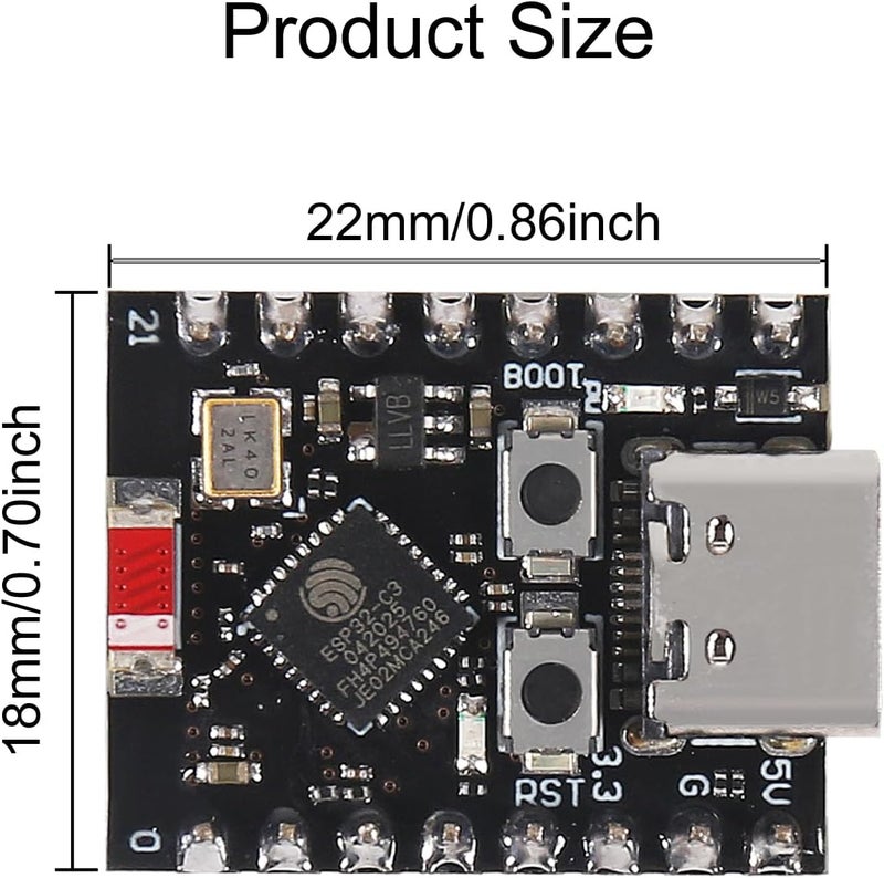 AiTrip 2PCS ESP32-C3 MINI Development Board ESP32 Supermini ESP32 C3 WiFi Module Expansion Board - Image 3